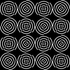 Vector seamless pattern background white geometric line pattern isolated on black background abstract texture for fabric Bag clothes or basket Fashion design with lines and colors