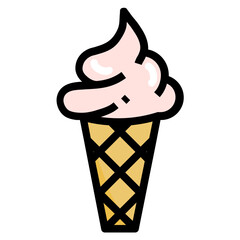 soft serve line icon
