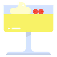 panna cotta flat icon