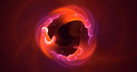 3D rendering abstract multicolor fractal light background