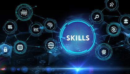 Business, Technology, Internet and network concept. Skill knowledge ability.