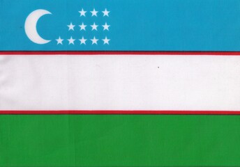 National flag of the country of uzbekistan