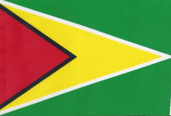 National state flag of the country of guyana