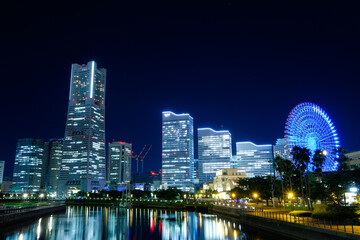 神奈川県横浜市みなとみらいの夜景