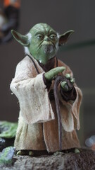 Naklejka premium Bangkok Thailand. April 30 2018. Star Wars figure. portrait images. toy figures characters model standing. Starwars Hasbro action figure collection for collector and toys investor. Realistic details.