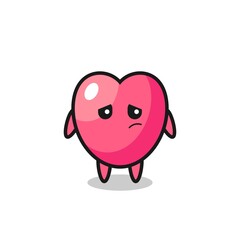 the lazy gesture of heart symbol cartoon character
