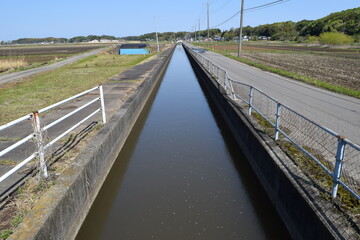 農業用水路兼排水路 茨城県