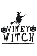 Winey Witch Halloween T-Shirt Design