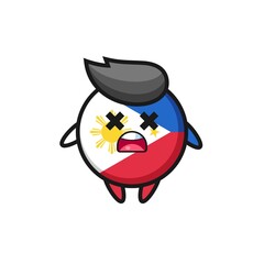 Obraz premium the dead philippines flag badge mascot character