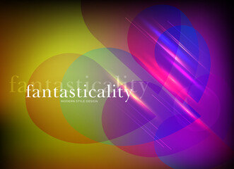 Flat vector. Minimal geometric background. Dynamic shapes composition. Eps10 vector.