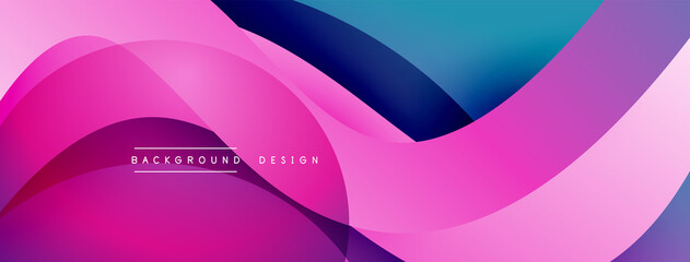 Abstract overlapping lines and circles geometric background with gradient colors