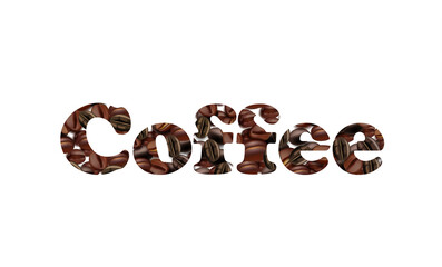 Coffee seamless pattern design. Decorate text in brown colors.