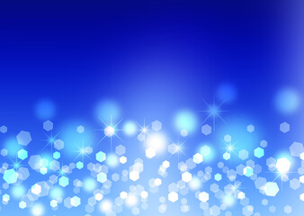 イルミネーション_ブルー背景