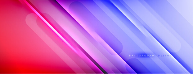 Abstract background. Shadow lines on bright shiny gradient background.