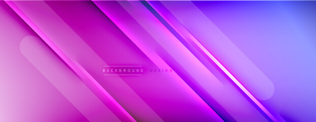 Abstract background - lines composition created with lights and shadows. Technology or business digital template. Trendy simple fluid color gradient abstract background with dynamic