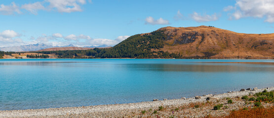 Fototapeta premium Lake Tekapo panorama, South Island, New Zealand