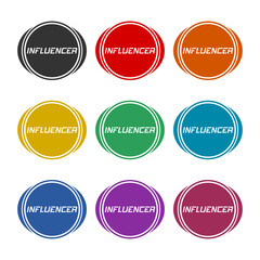 Word influencer isolated on white background