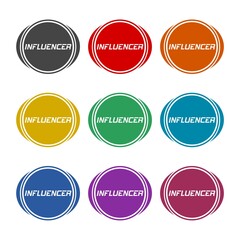 Word influencer isolated on white background