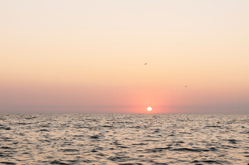 pink sunrise over sea