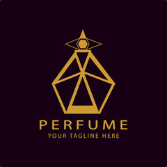 Luxury Perfume Bottle Logo . Premium Brand Icon