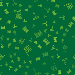 Set line Saloon door, Street signboard with Bar and Wine corkscrew on seamless pattern. Vector