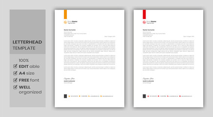 Letterhead format template, business style letterhead design template. Company letterhead template designs. Letterhead, Template.