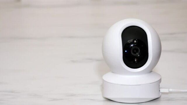 Smart home surveillance system remotely operated. Concept of home security system for protection CCTV.