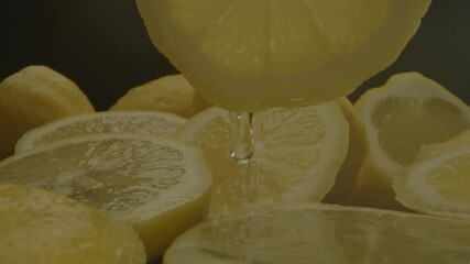 Lemon juice drop off lemon