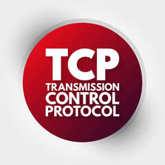 TCP - Transmission Control Protocol acronym, technology concept background
