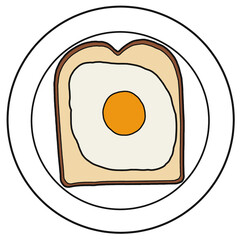 シンプル目玉焼きトースト