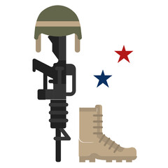 memorial day flat icon