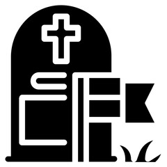 Obraz premium graveyard glyph icon