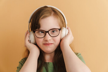 Young happy woman with down syndrome