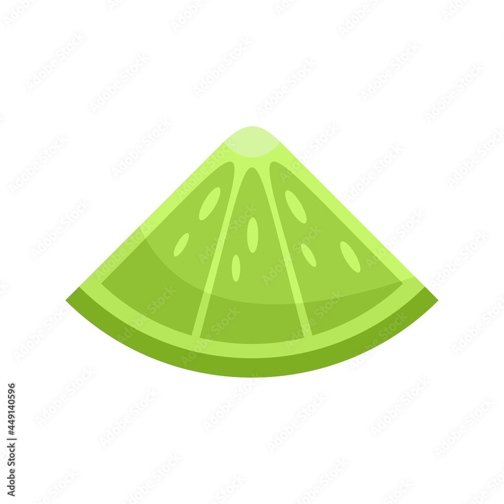 Wall mural cocktail lime piece icon flat isolated vector