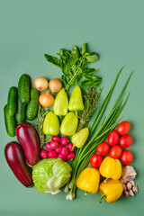 Fototapeta na wymiar Composition with fresh vegetables
