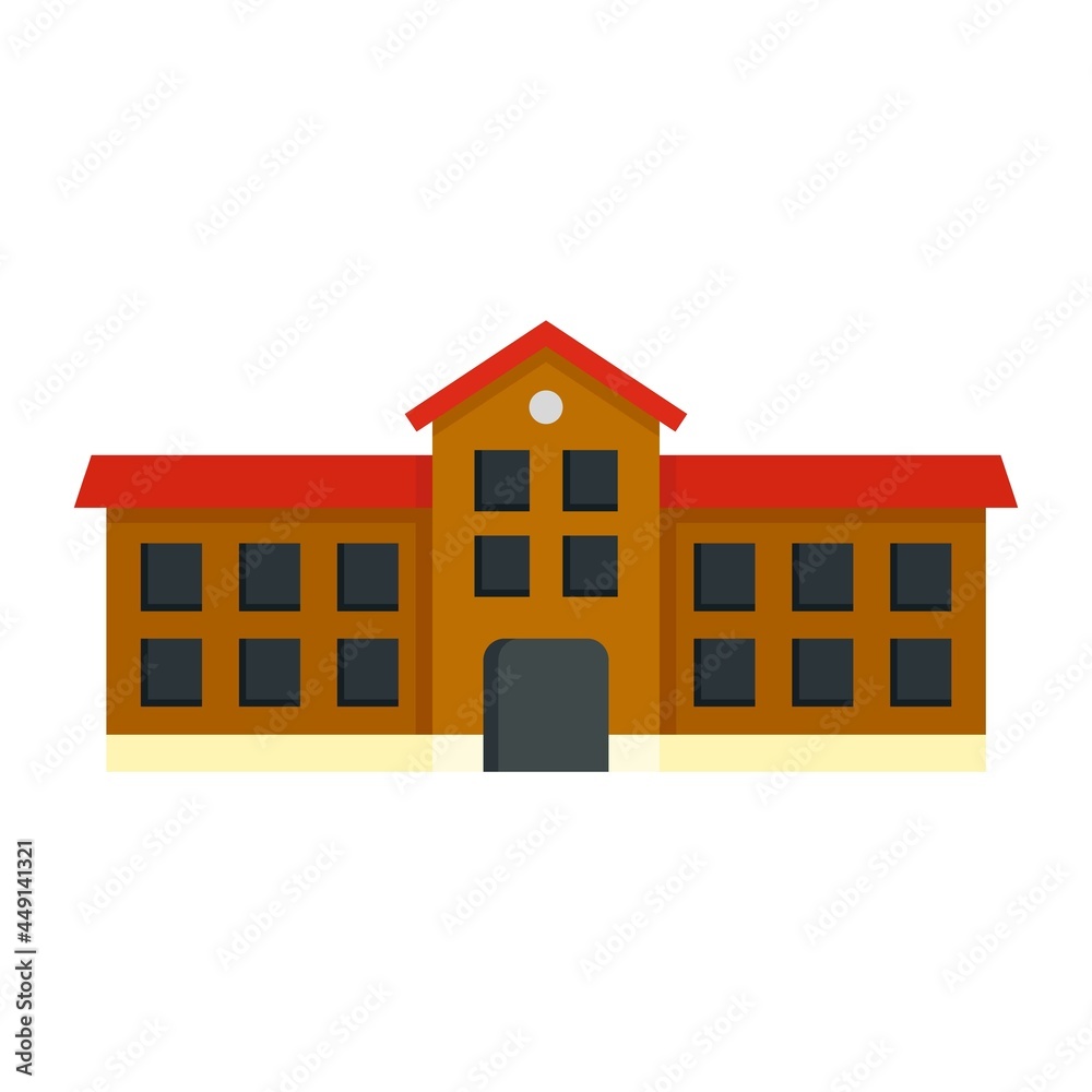 Poster Student university icon flat isolated vector