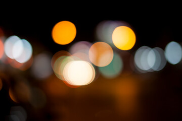 Fototapeta premium lights of bokeh on black background