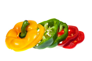 Sliced sweet pepper