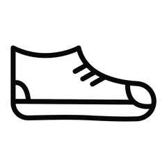 a black and white icon in the form of a sneaker. the icon is suitable for the design of stories, websites and presentations