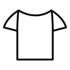 a black and white icon in the form of a T-shirt. the icon is suitable for the design of stories, websites and presentations