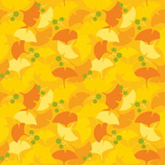 いちょうのシームレスパターン