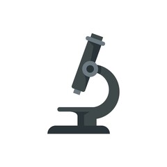 Microscope icon flat isolated vector