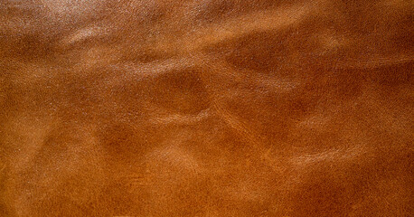 Light brown leather texture for the manufacture of clothing items in production