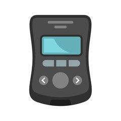 Diabetes glucometer icon flat isolated vector