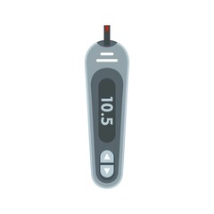 Blood glucometer icon flat isolated vector
