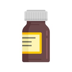 Medical syrup icon flat isolated vector