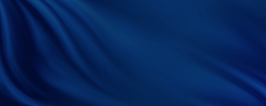 Blue fabric background with copy space 3D illustration