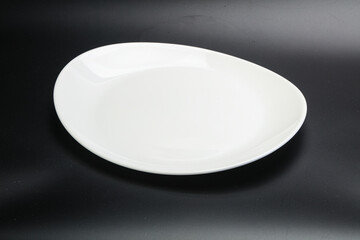 White empty plate for serving