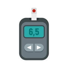 Modern glucometer icon flat isolated vector