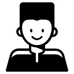 boy glyph icon
